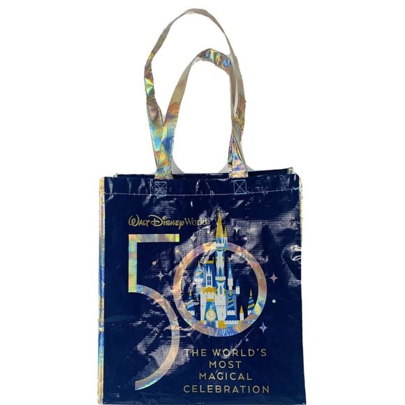 Walt Disney World 50th Anniversary Reusable Shopping Bag 17"x18" Mickey Minnie - Picture 2 of 10